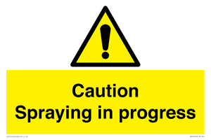 Caution Spraying in progress